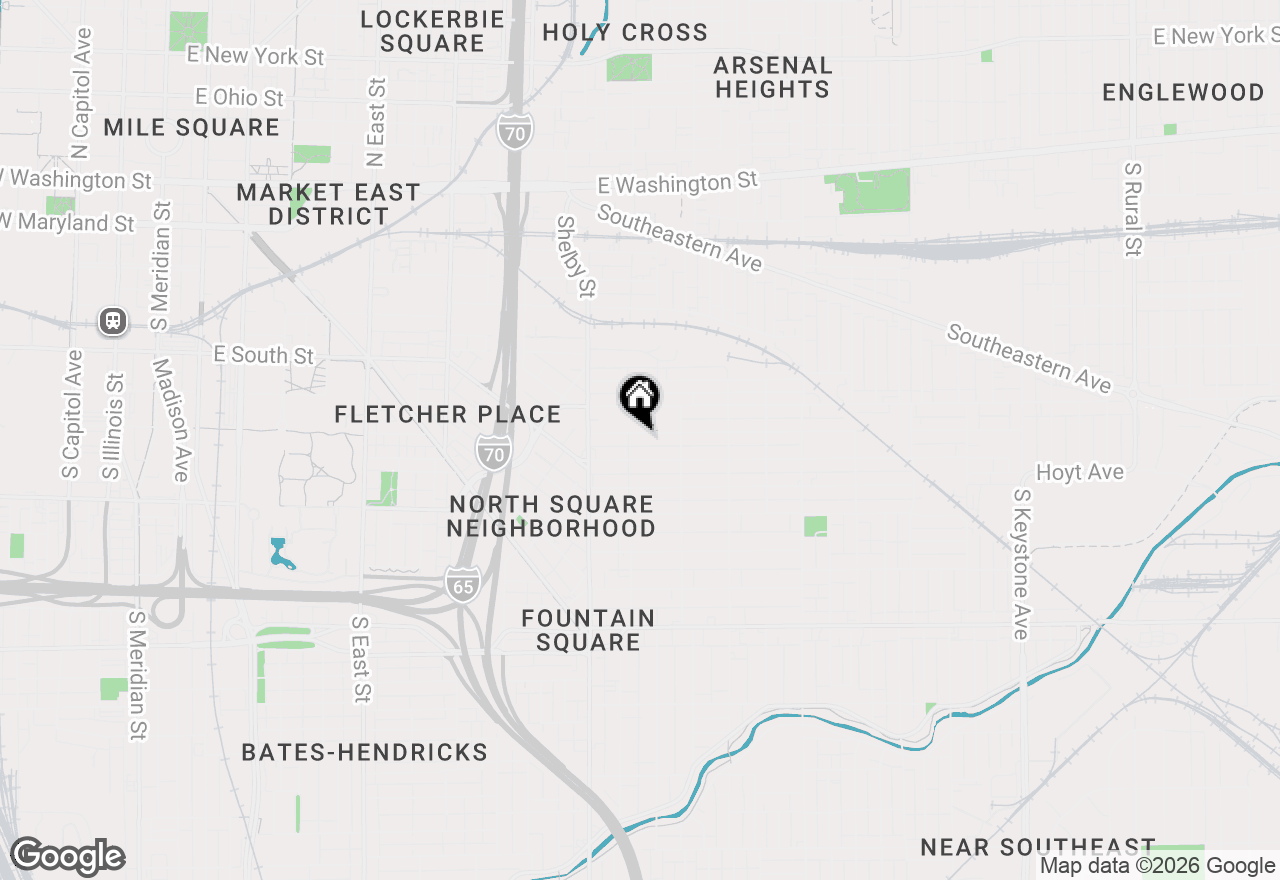 Map of 1219 Spann Avenue, Indianapolis, IN 46203