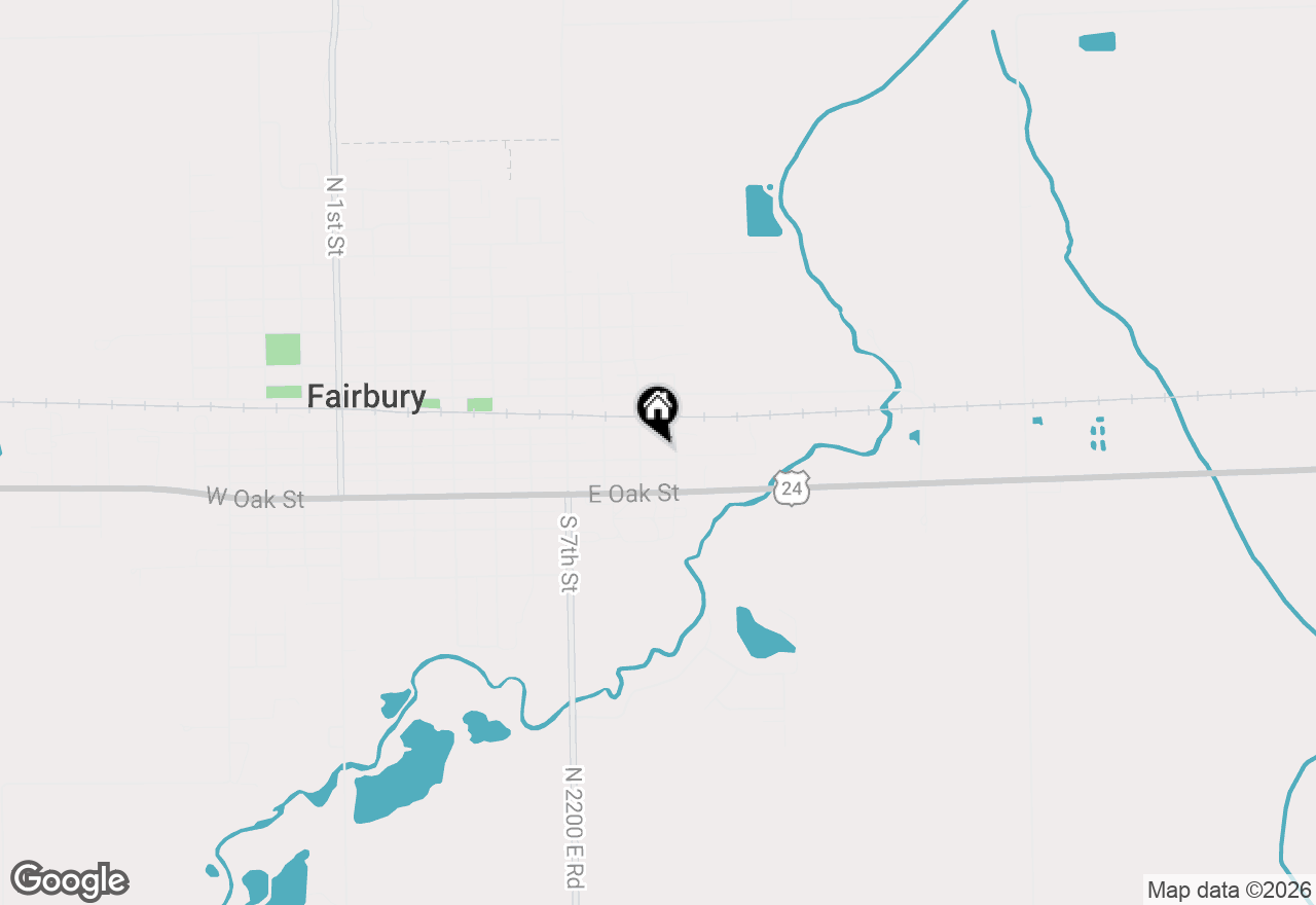 Map of 708 E Elm Street, Fairbury, IL 61739