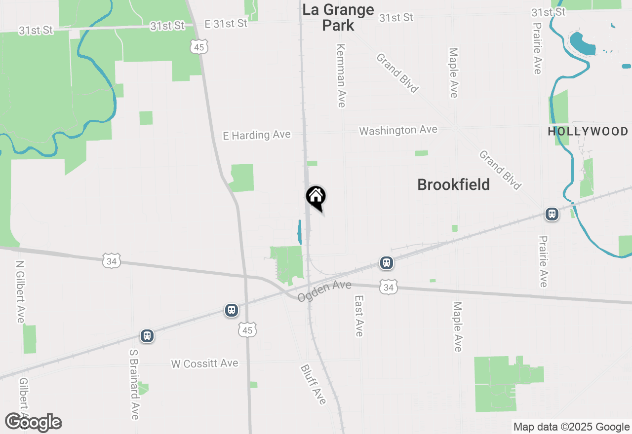 Map of 342 Beach Avenue #1B, La Grange Park, IL 60526