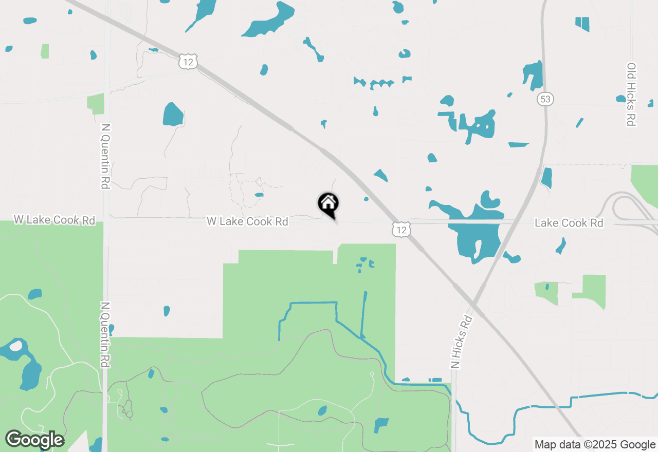 Map of 14 E Moseley Road, Palatine, IL 60074