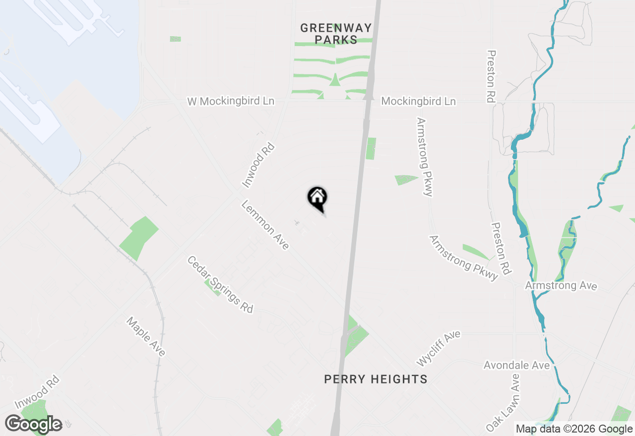 Map of 3710 Red Leaf Lane, Dallas, TX 75209