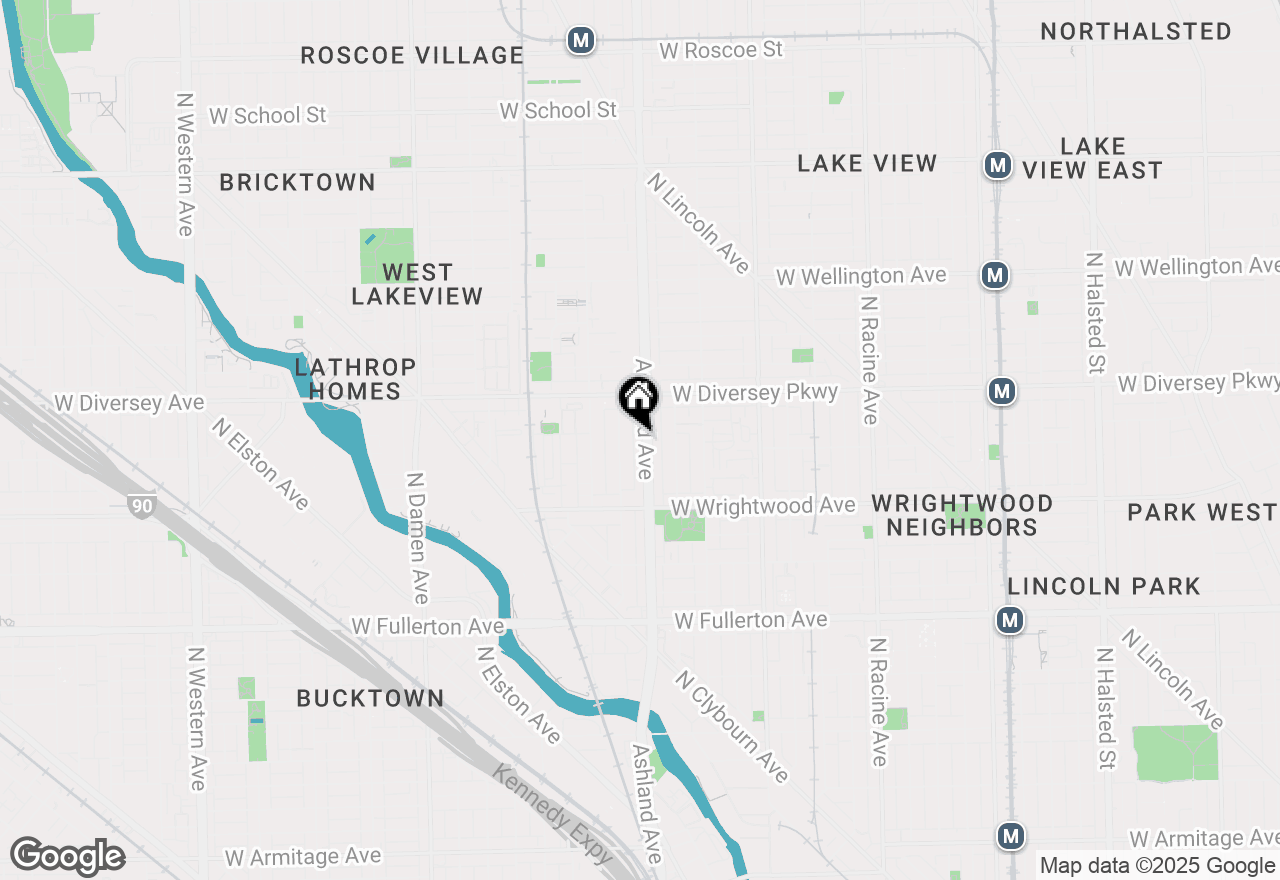 Map of 2708 N Ashland Avenue #1, Chicago, IL 60614