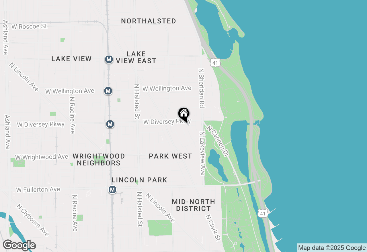 Map of 2753 N Hampden Court #4A, Chicago, IL 60614