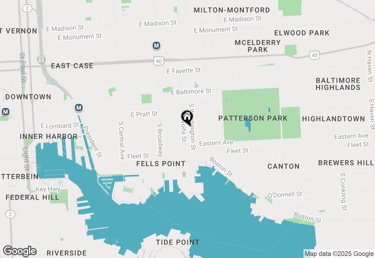 Map of 304 S Chapel Street, Baltimore, MD 21231