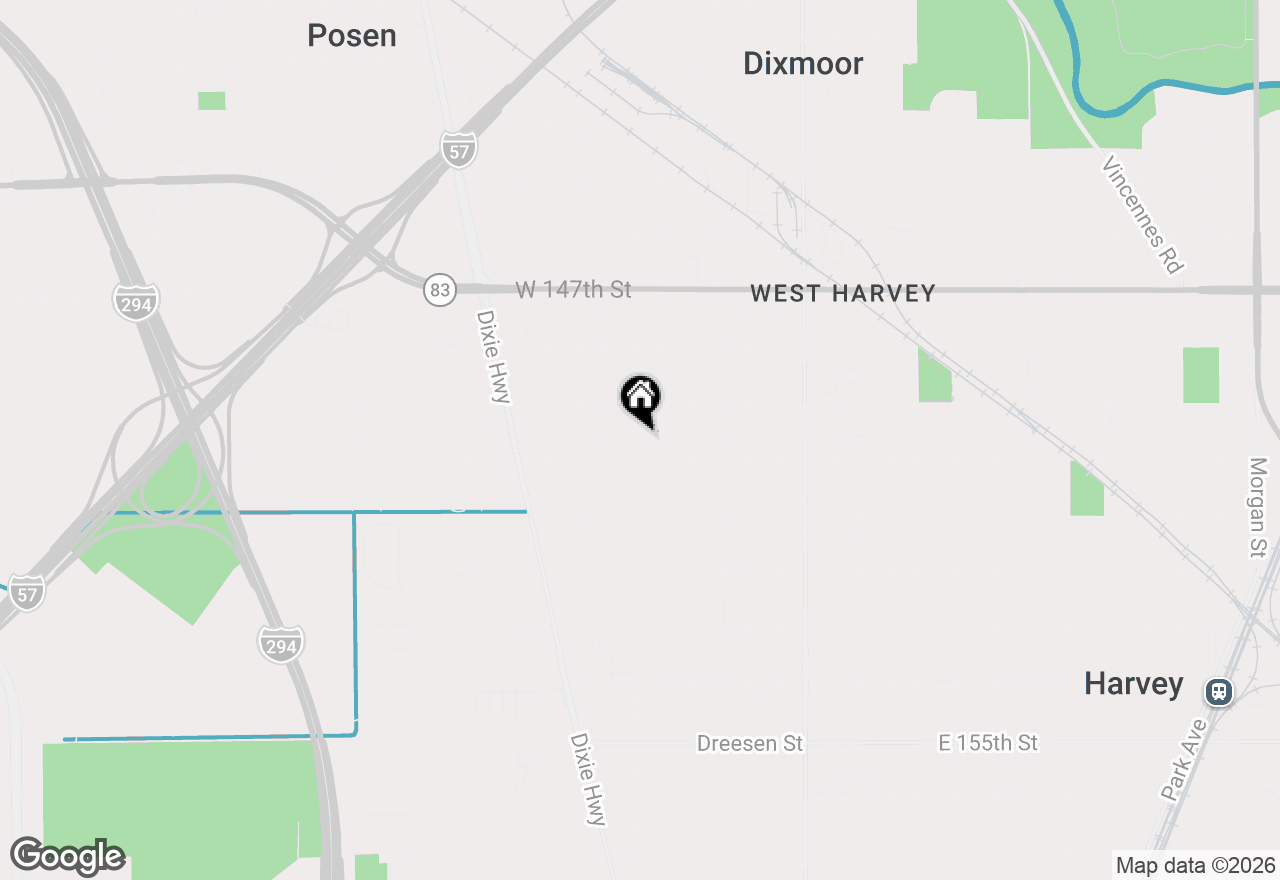 Map of 14931 Hoyne Avenue S, Harvey, IL 60426
