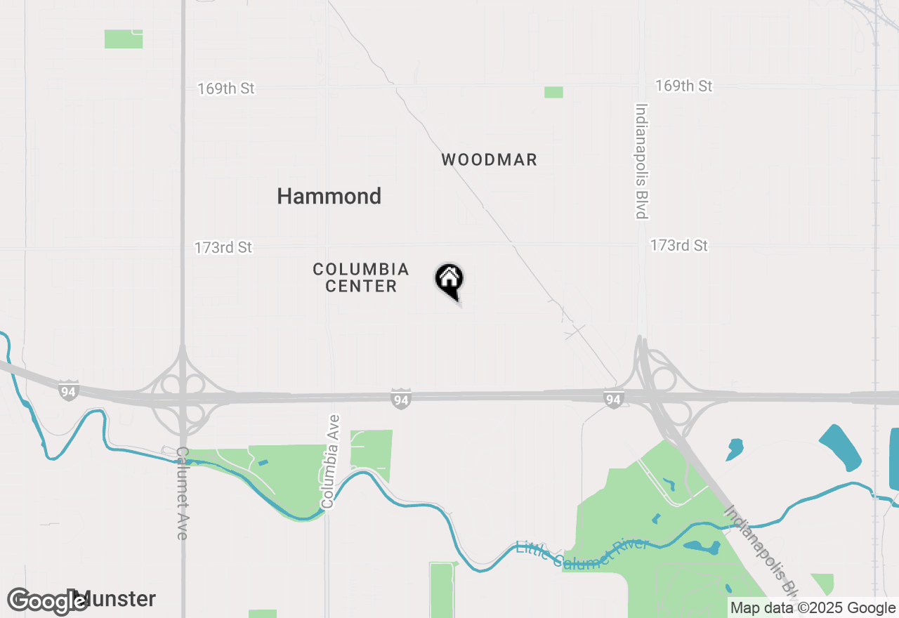 Map of 1504 174th Place, Hammond, IN 46324