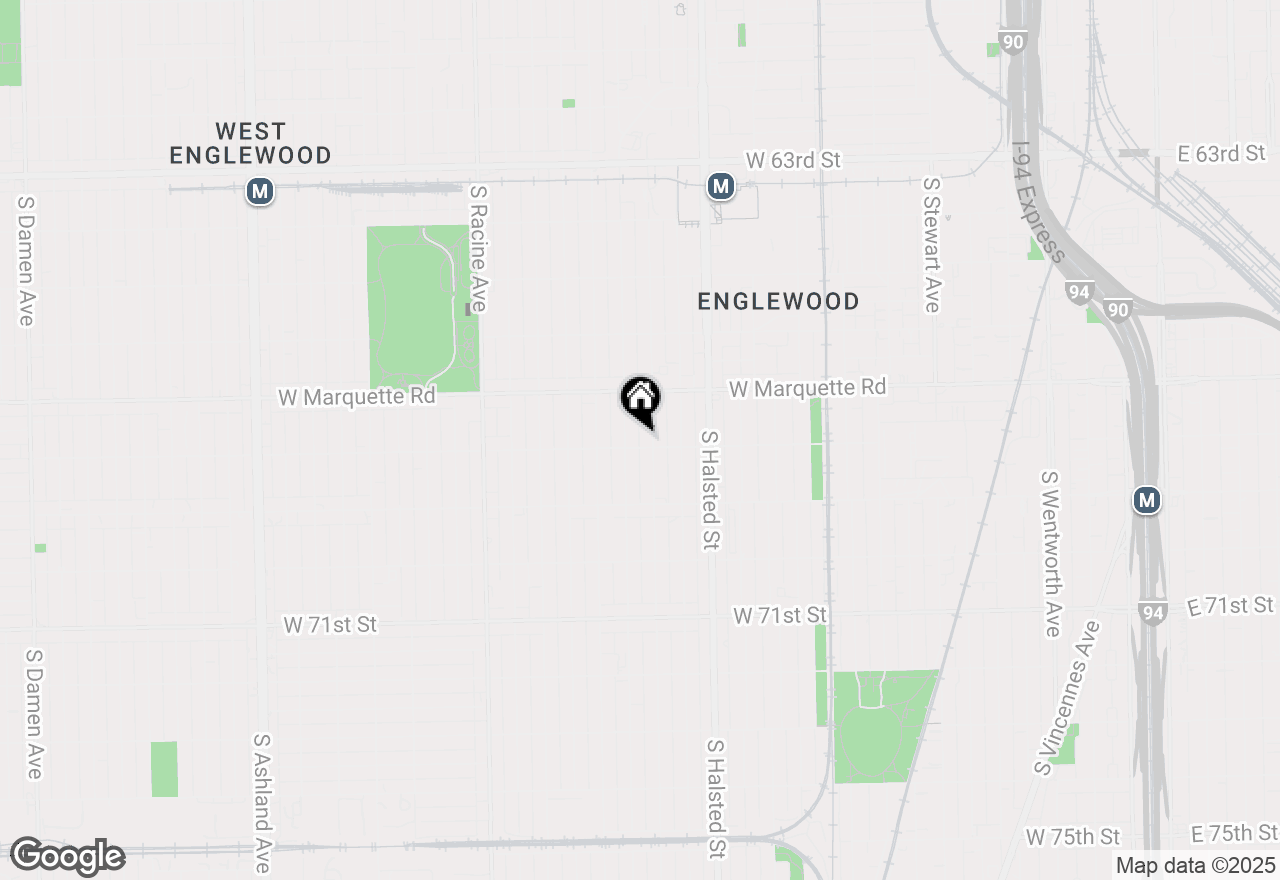 Map of 6752 S Peoria Street, Chicago, IL 60621