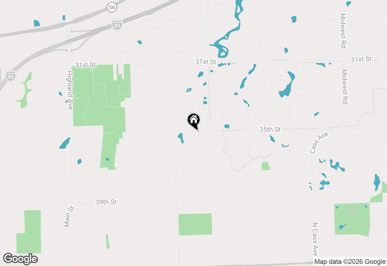 Map of 3021 35th Street, Oak Brook, IL 60523