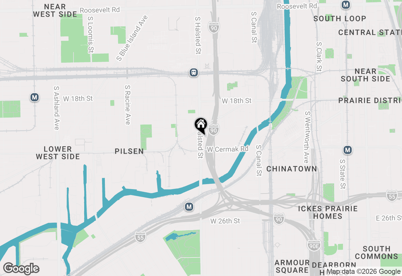 Map of 2111 S Halsted Street #201, Chicago, IL 60608
