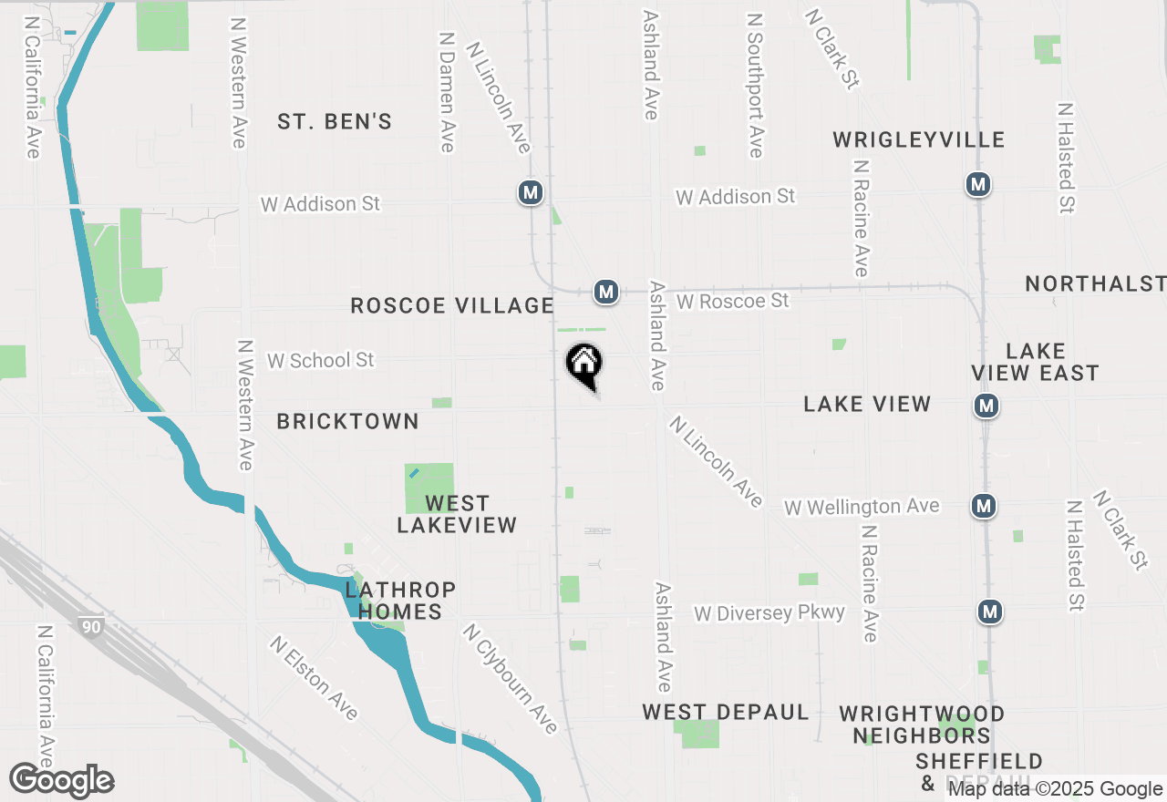 Map of 1726 W Belmont Avenue #2, Chicago, IL 60657