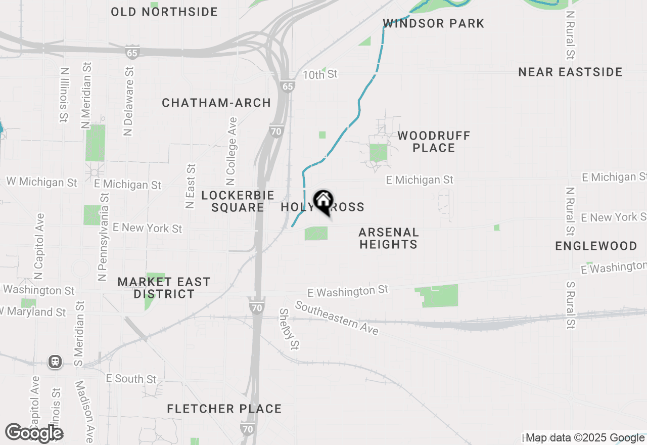 Map of 1150 E New York Street, Indianapolis, IN 46202