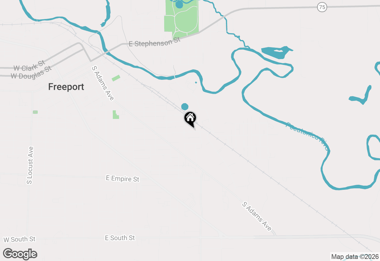 Map of 922 E Shawnee Street, Freeport, IL 61032
