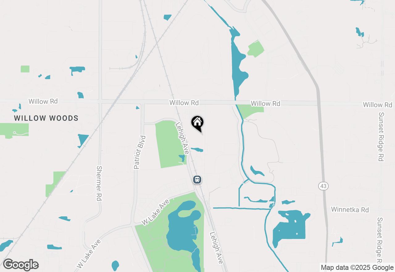 Map of 2820 Old Willow Road, Northbrook, IL 60062