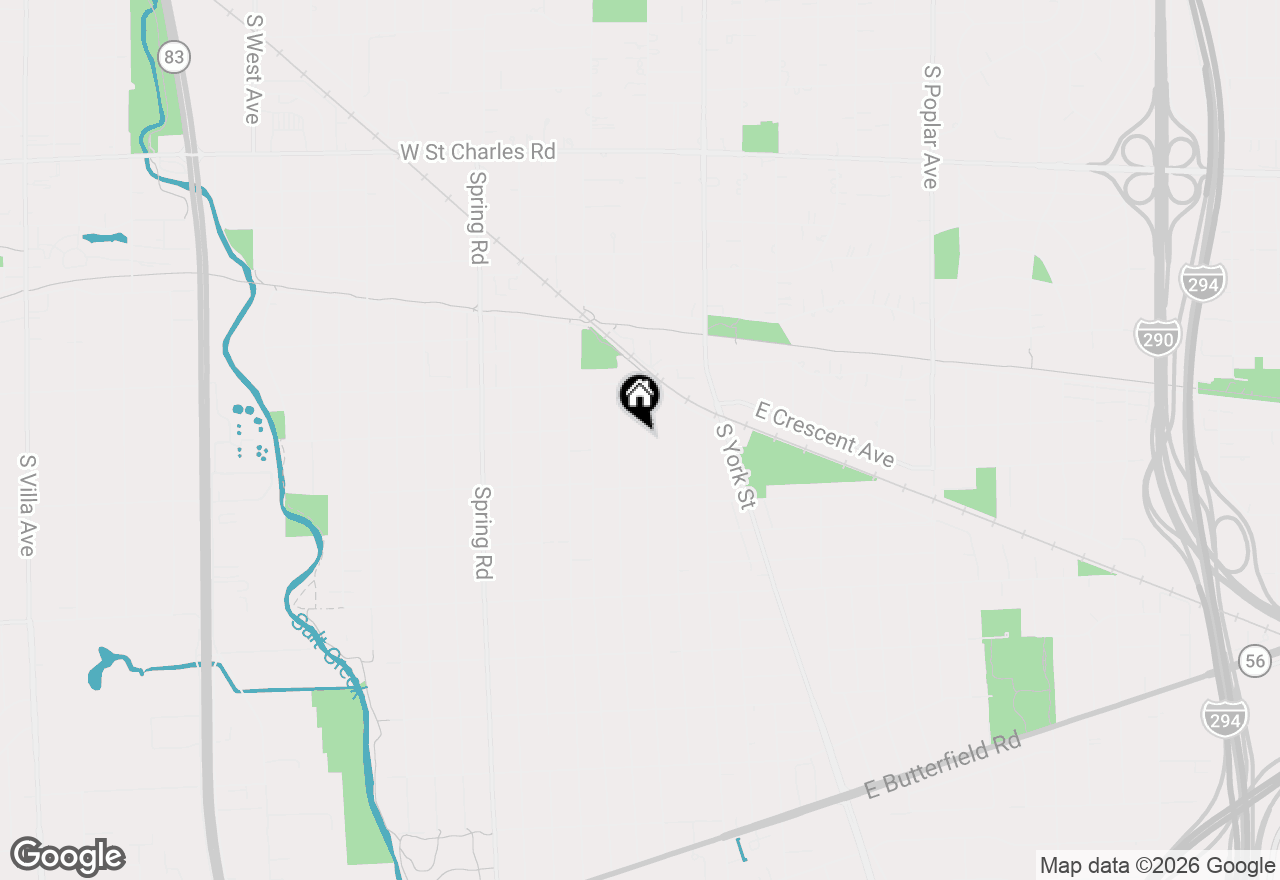 Map of 608 S Bryan Street, Elmhurst, IL 60126