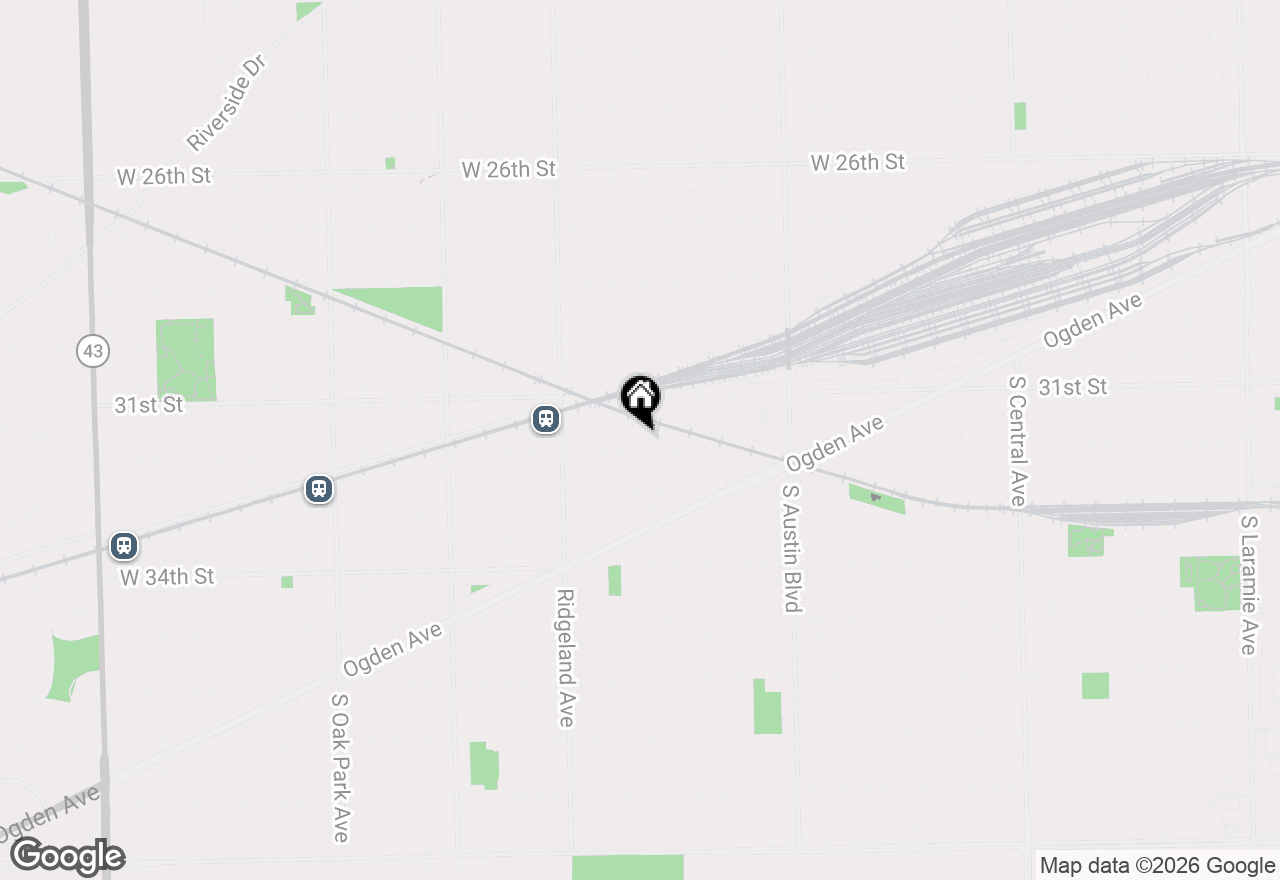 Map of 3140 Harvey Avenue, Berwyn, IL 60402