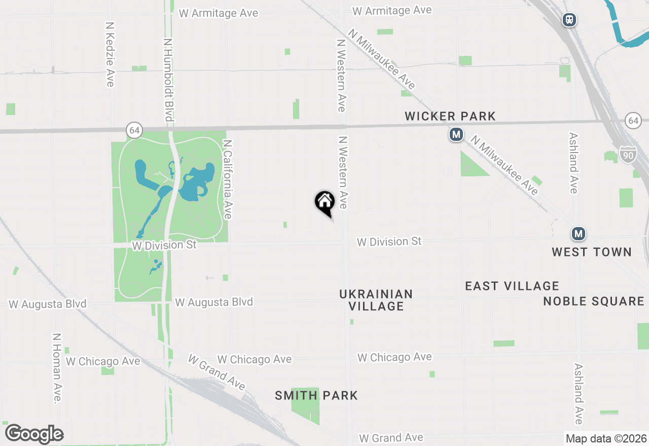 Map of 1238 N Artesian Avenue #2, Chicago, IL 60622