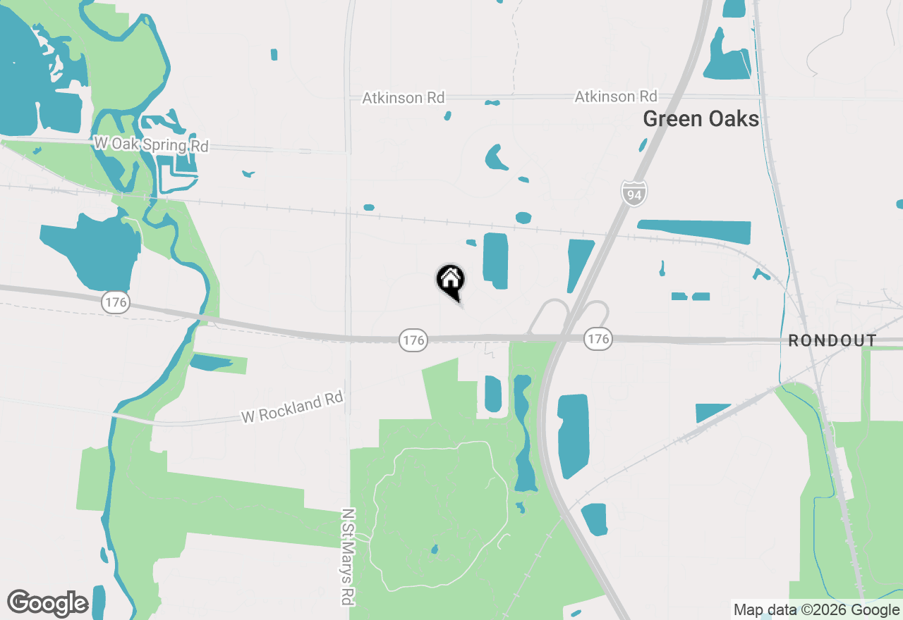 Map of 180 Crescent Knoll Drive, Green Oaks, IL 60048