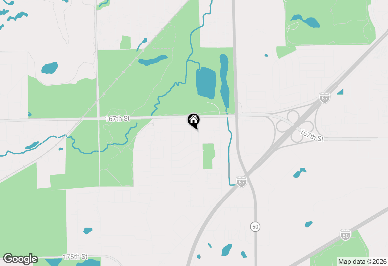 Map of 16749 Meadowdale Drive, Oak Forest, IL 60452