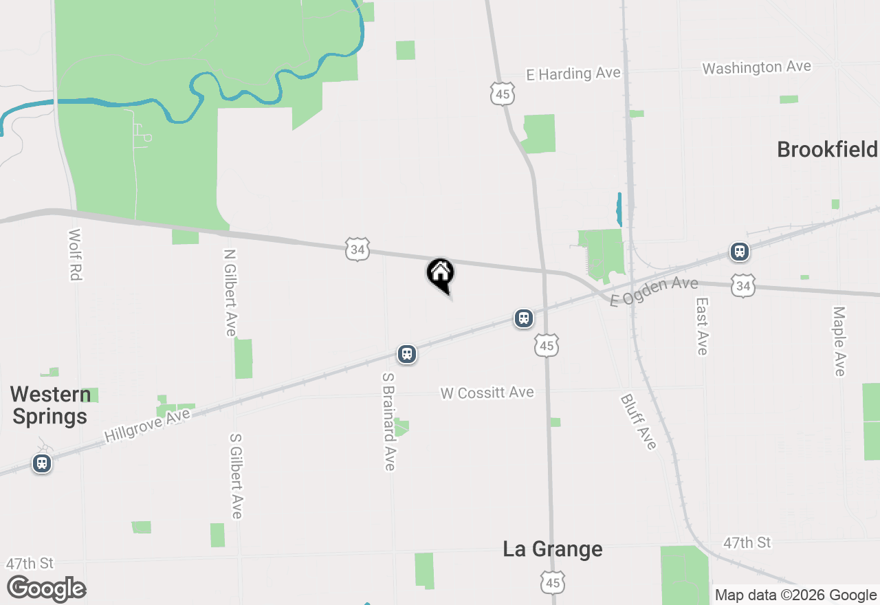 Map of 44 N Spring Avenue, La Grange, IL 60525