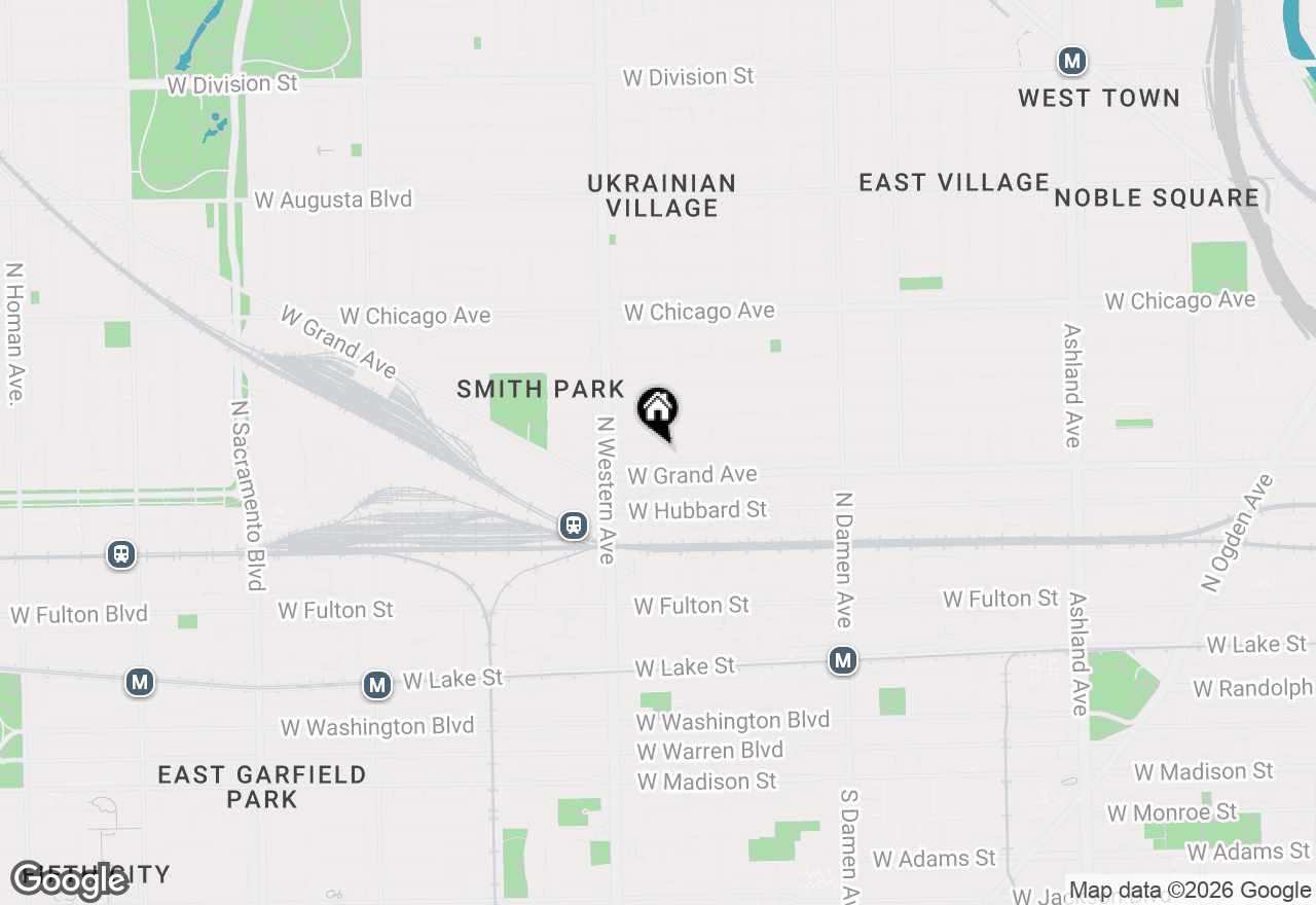 Map of 520 N Oakley Boulevard #3N, Chicago, IL 60612