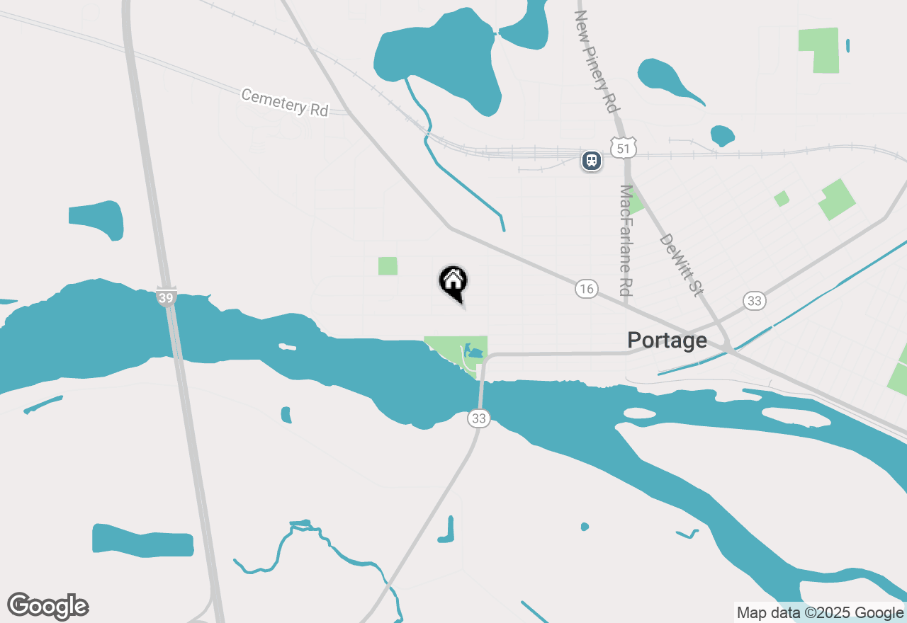 Map of 911 W Pleasant Street, Portage, WI 53901