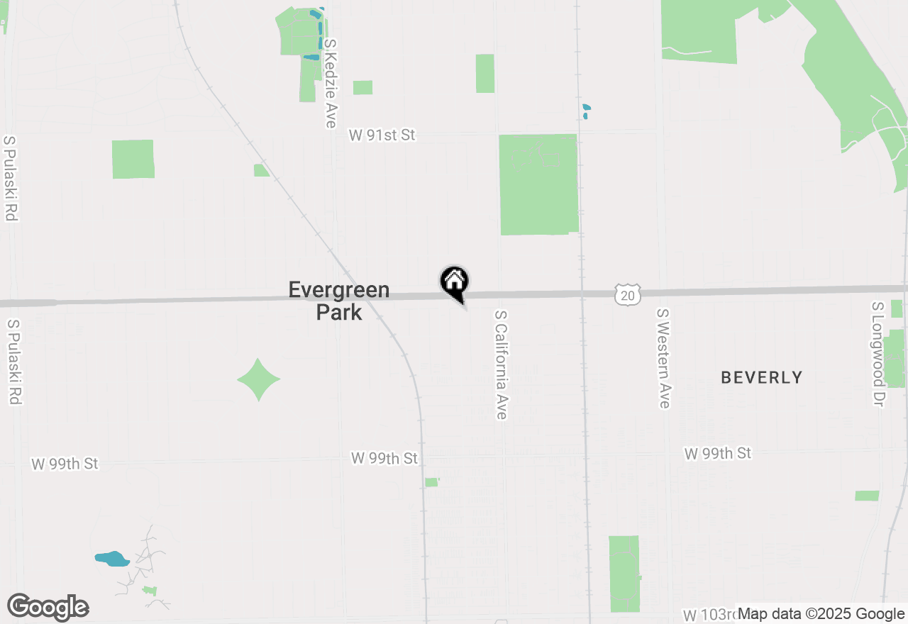 Map of 9516 S Francisco Avenue, Evergreen Park, IL 60805