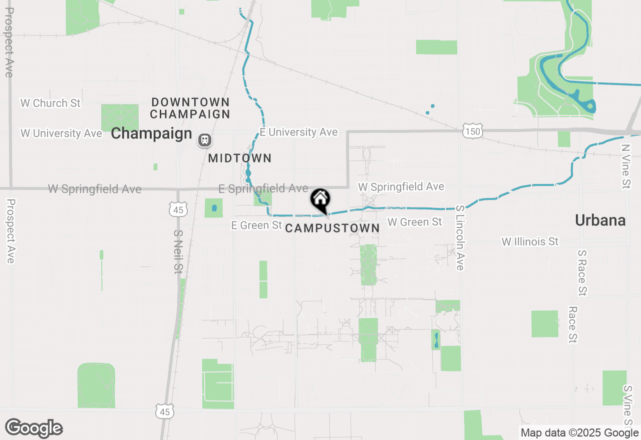 Map of 518 E Green Street, Champaign, IL 61820
