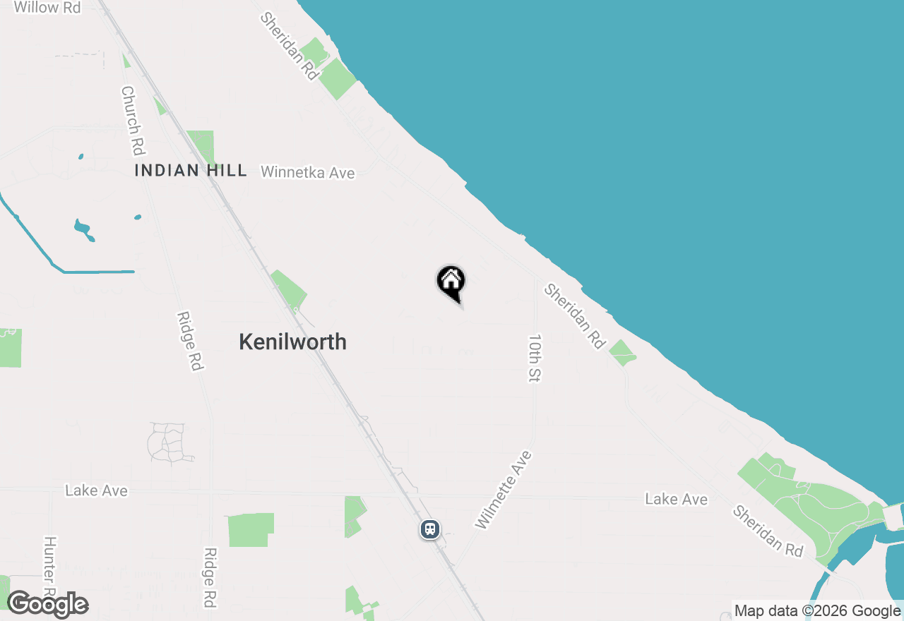 Map of 230 Oxford Road, Kenilworth, IL 60043