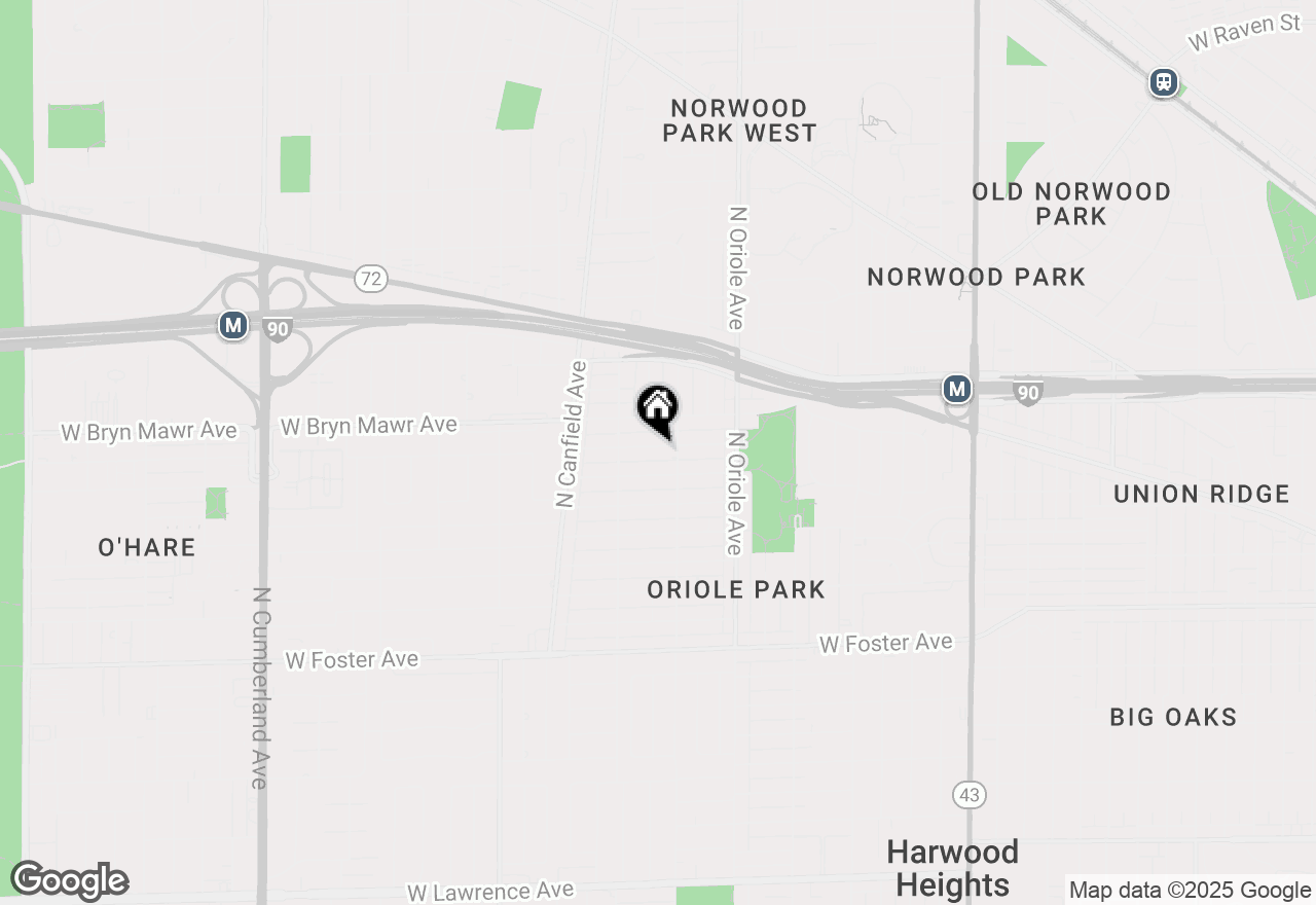 Map of 7719 W Gregory Street, Chicago, IL 60656