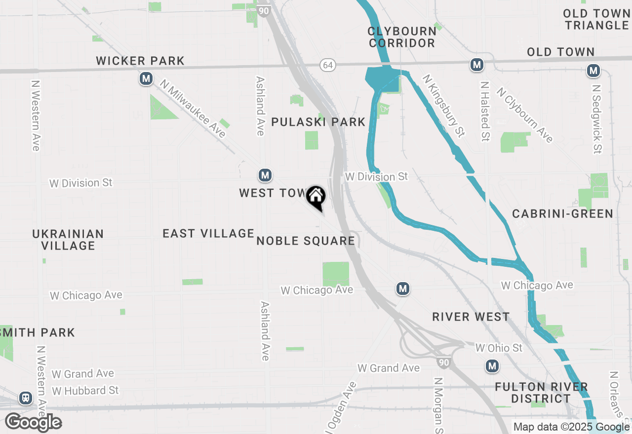 Map of 1050 N Milwaukee Avenue, Chicago, IL 60622