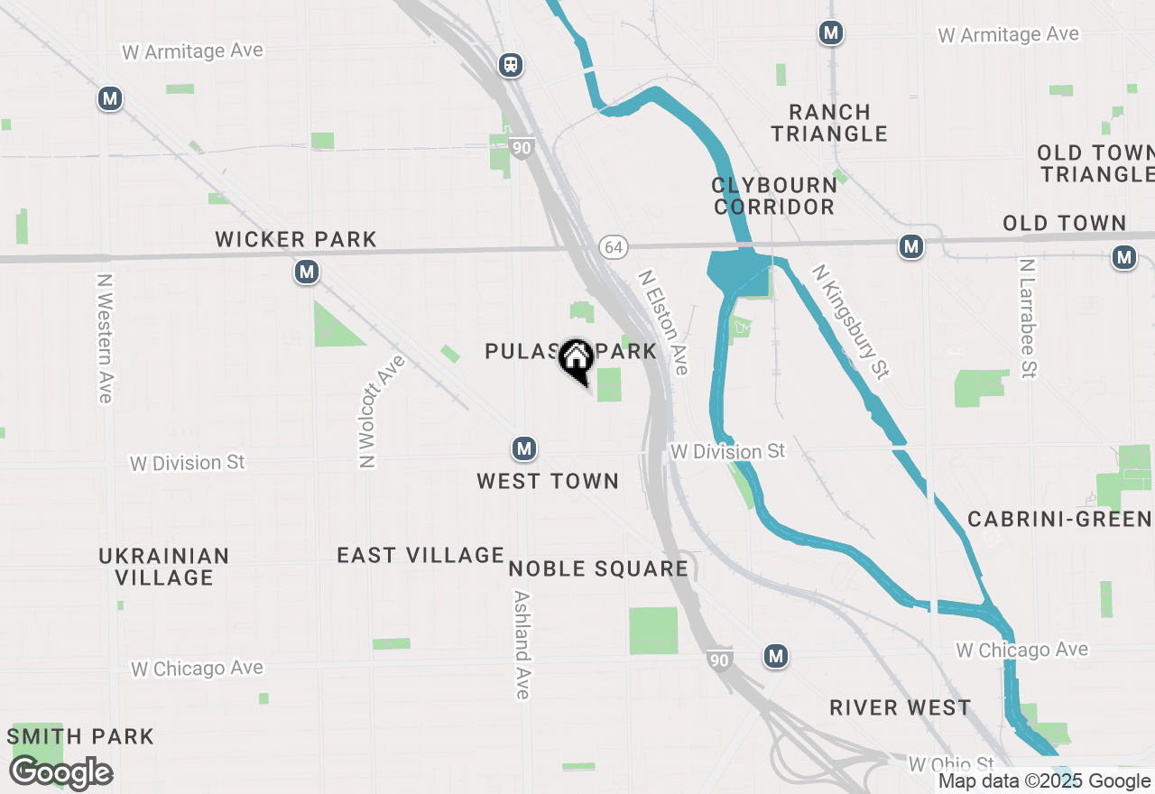 Map of 1307 N Greenview Avenue #2R, Chicago, IL 60642