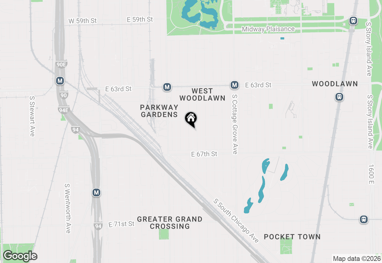 Map of 6538 S Rhodes Avenue #2, Chicago, IL 60637