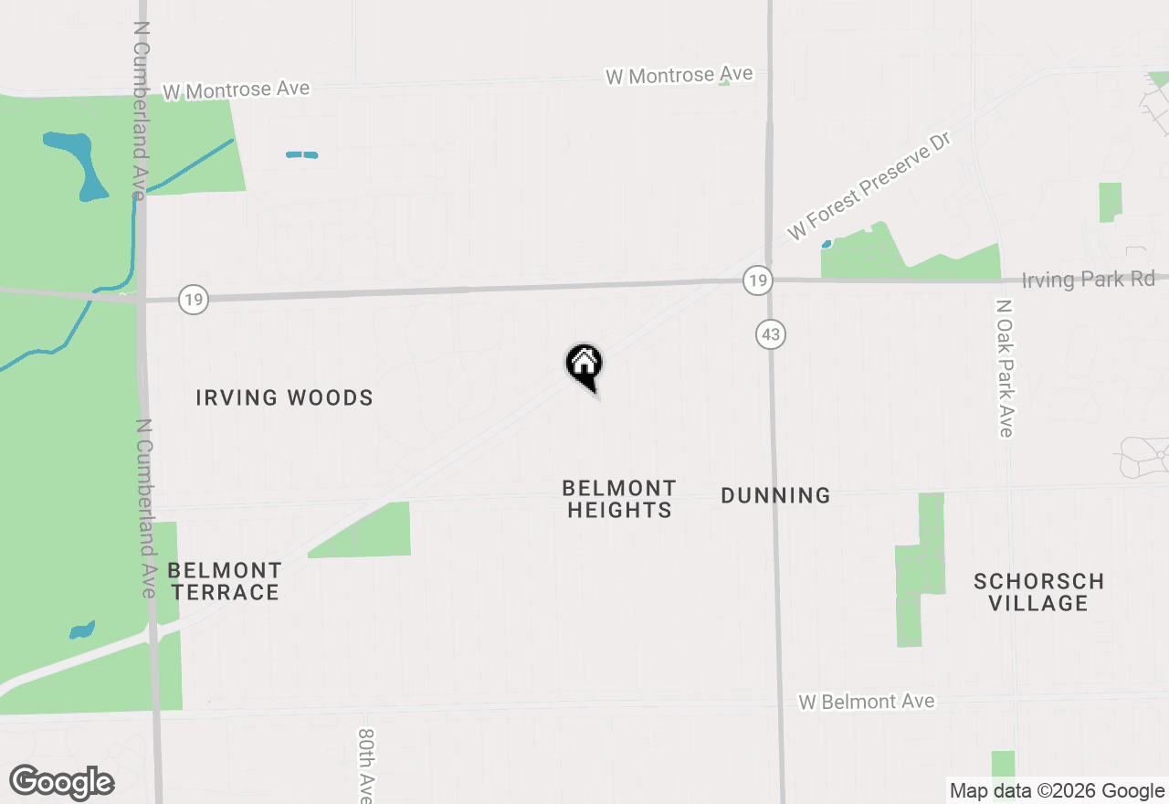 Map of 3764 N Oleander Avenue, Chicago, IL 60634