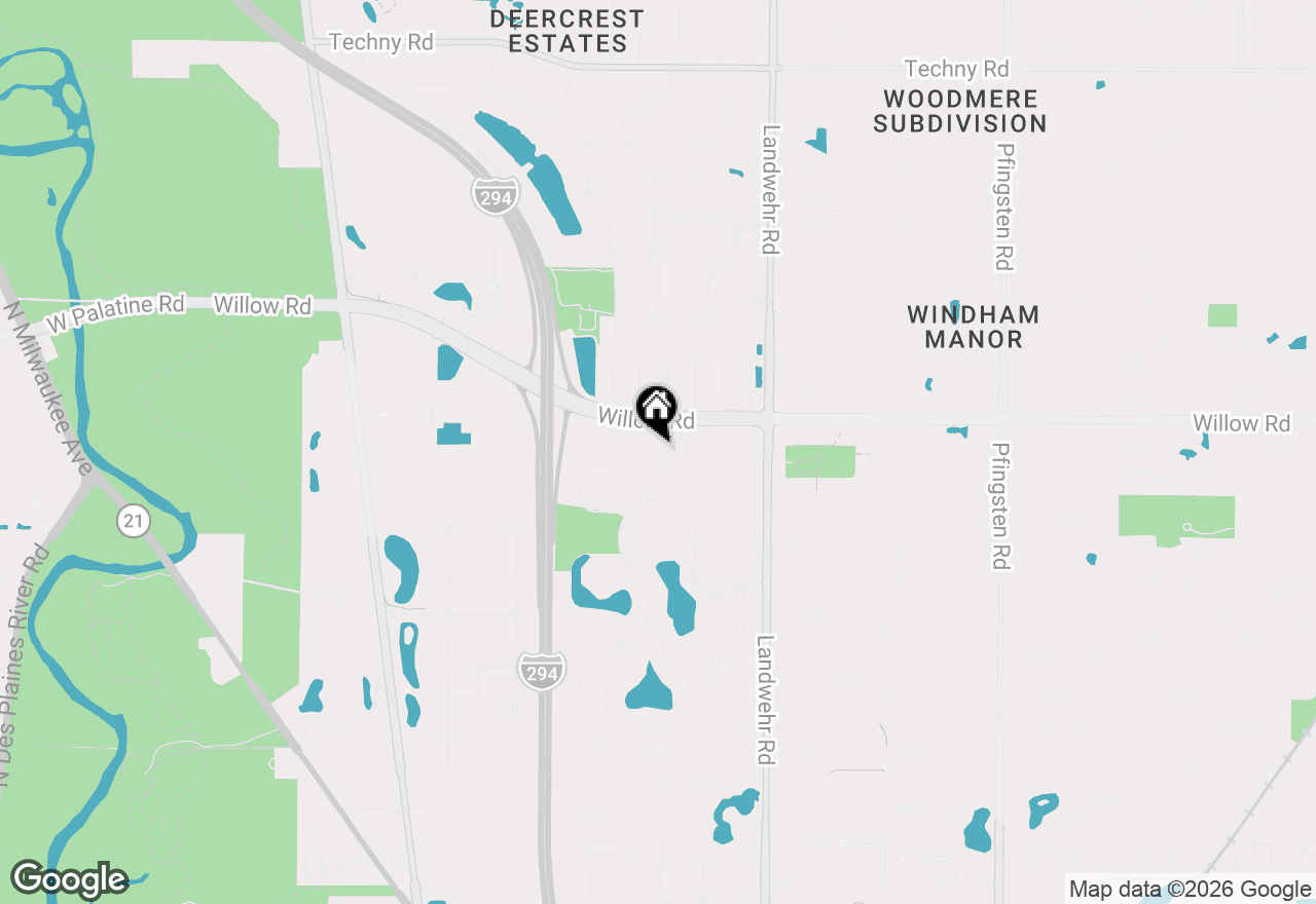 Map of 2832 Parkside Circle, Glenview, IL 60026