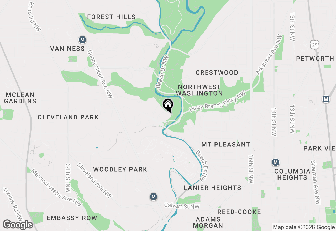 Map of 2325 Porter Street Nw, Washington, DC 20008