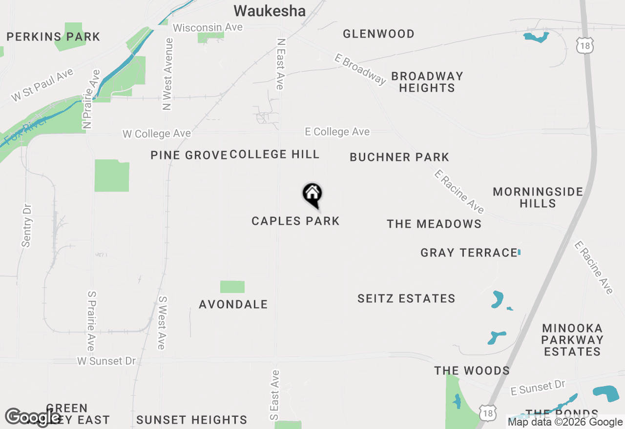 Map of 316 Oxford Rd, Waukesha, WI 53186