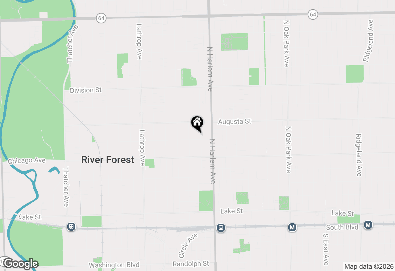 Map of 912 Bonnie Brae Place, River Forest, IL 60305