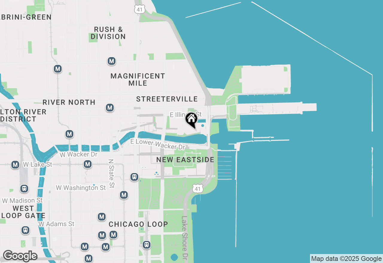 Map of 415 E North Water Str #2804, Chicago, IL 60611