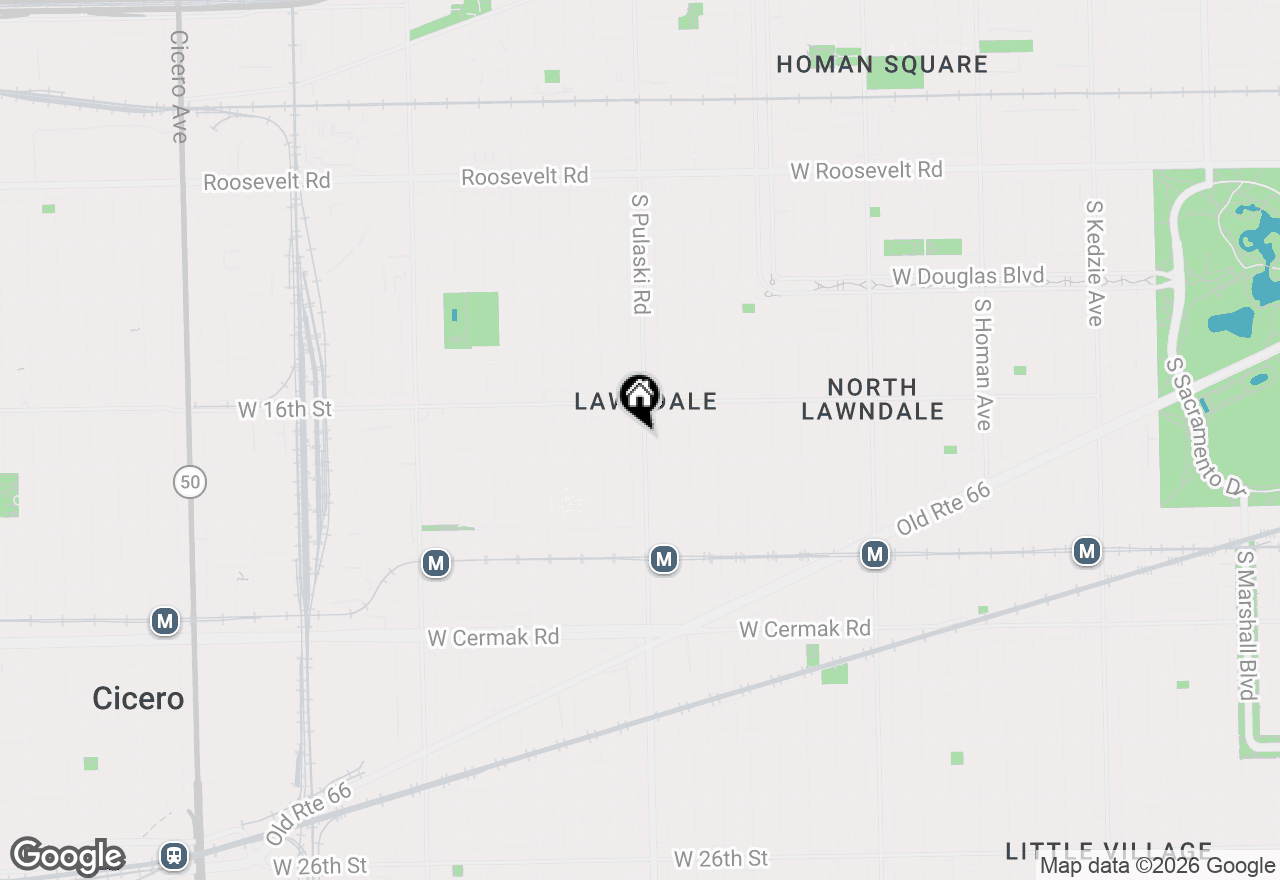 Map of 1638 S Pulaski Road, Chicago, IL 60623