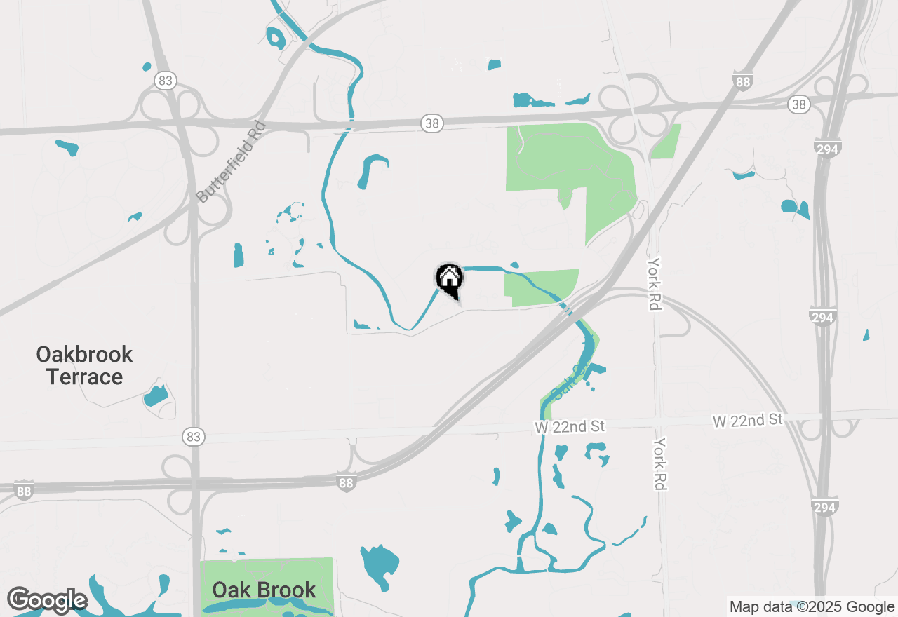 Map of 911 Red Fox Lane, Oak Brook, IL 60523