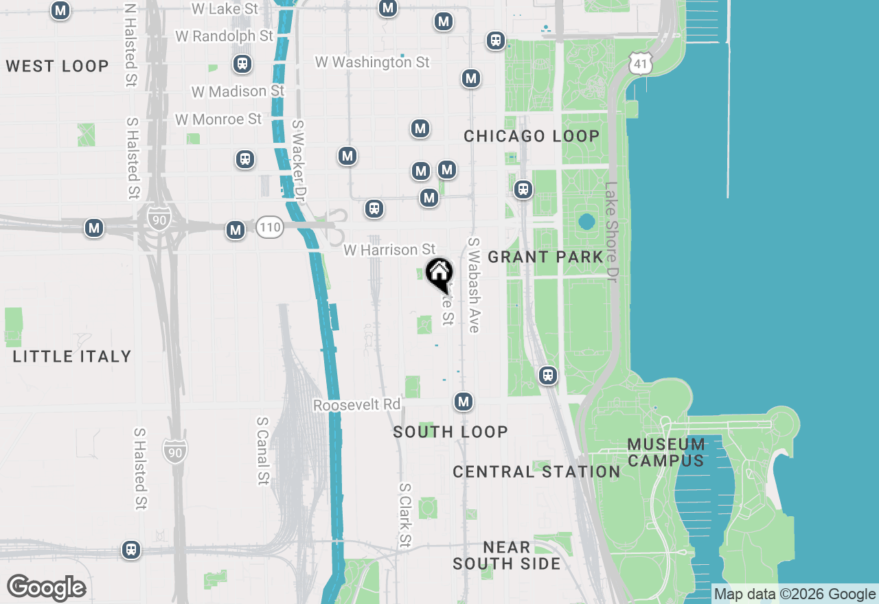 Map of 801 S Plymouth Court #913, Chicago, IL 60605