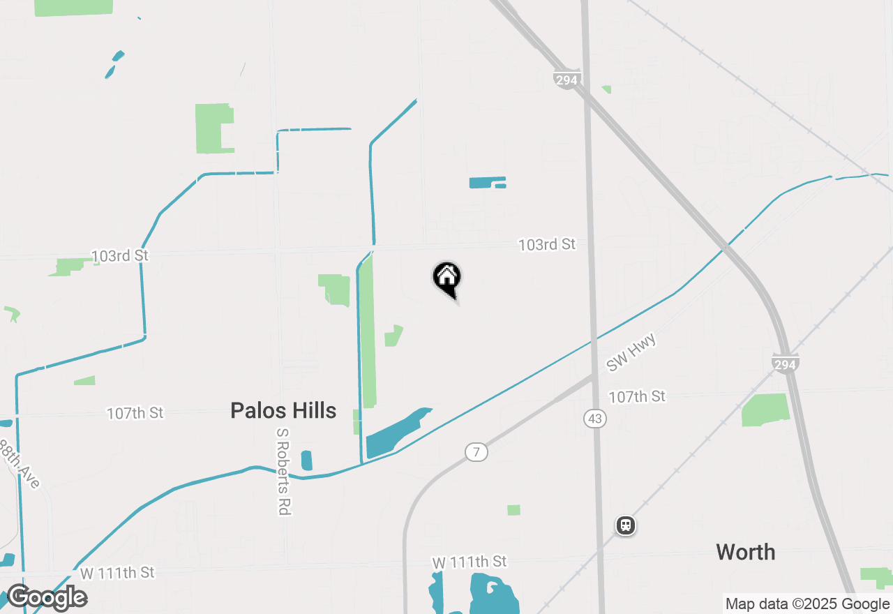 Map of 10440 S 75th Court, Palos Hills, IL 60465