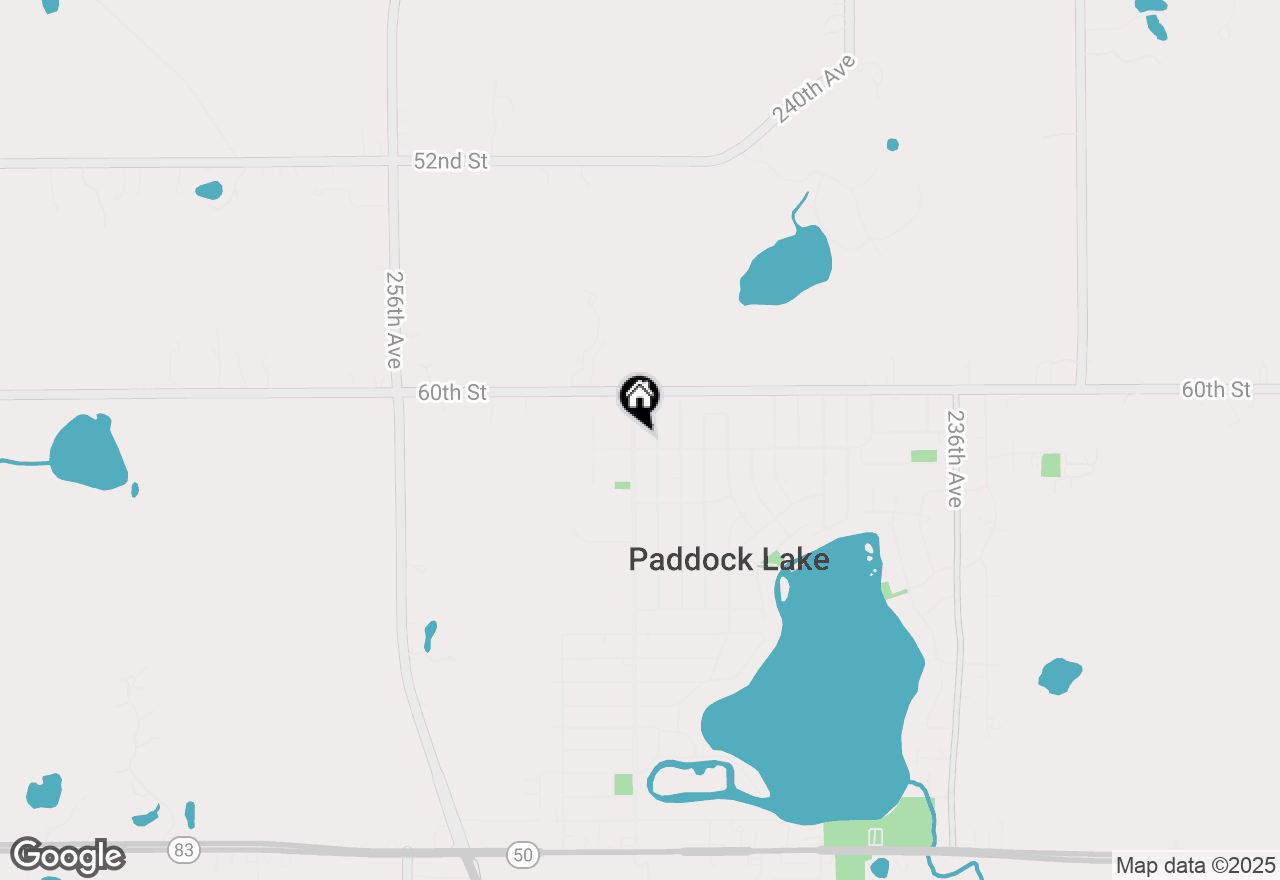 Map of 6053 248th Ave, Salem Lakes, WI 53168