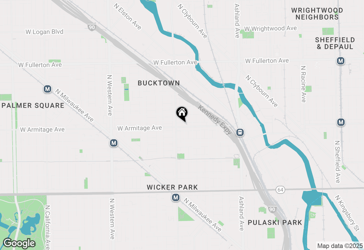 Map of 1936 W Armitage Avenue #3E, Chicago, IL 60622