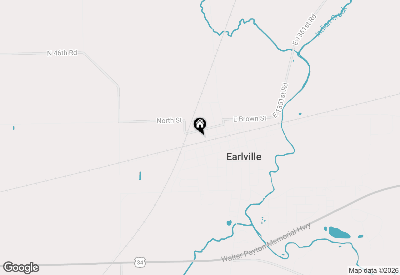 Map of 204 N West Street, Earlville, IL 60518