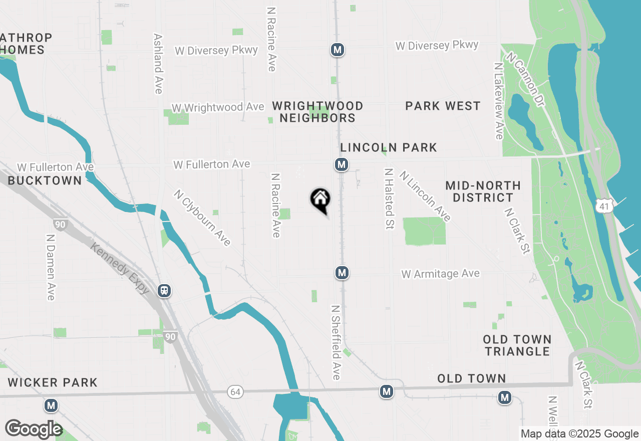 Map of 1025 W Webster Avenue #3, Chicago, IL 60614