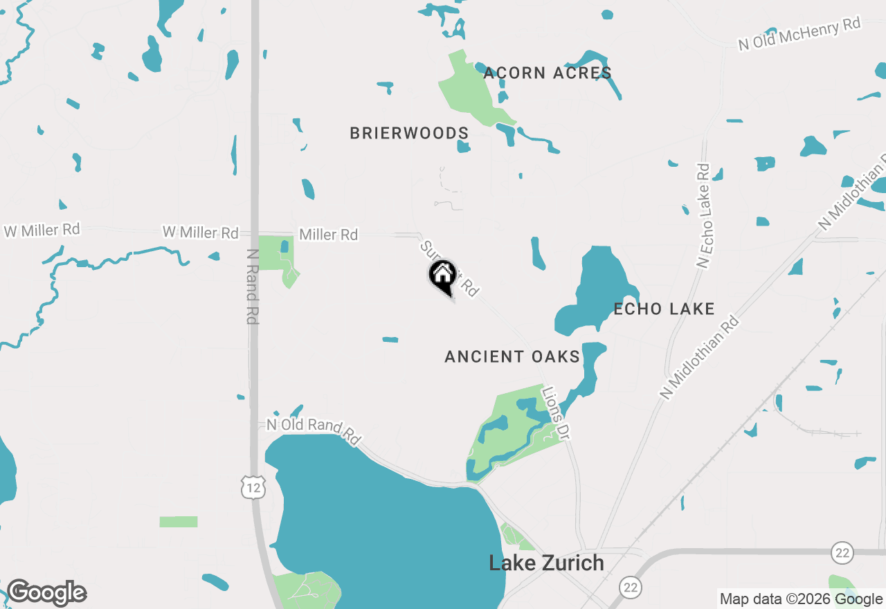 Map of 93 Golfview Road, Lake Zurich, IL 60047
