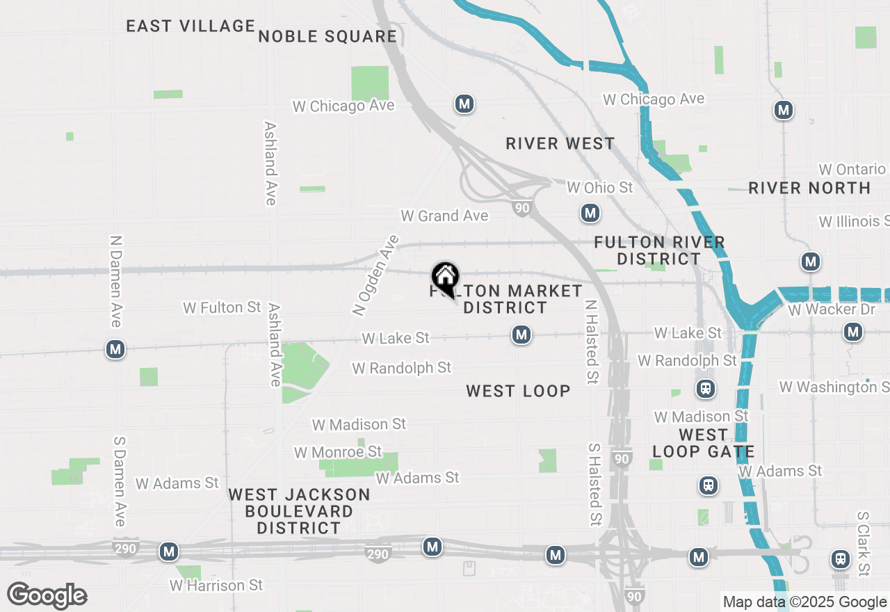 Map of 1152 W Fulton Market Street #4A, Chicago, IL 60607