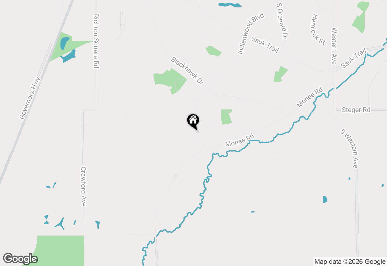 Map of 454 Indianwood Boulevard, Park Forest, IL 60466