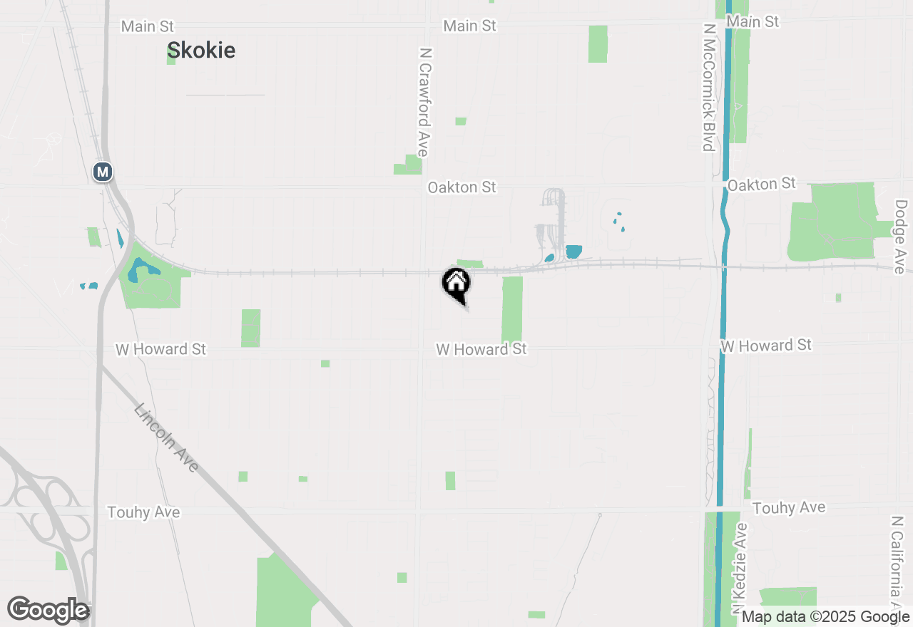 Map of 7653 E Prairie Road, Skokie, IL 60076